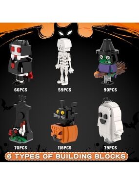 MOOXI-MOC Halloween Horror Action Figures Building set compatible w Legos 486pcs